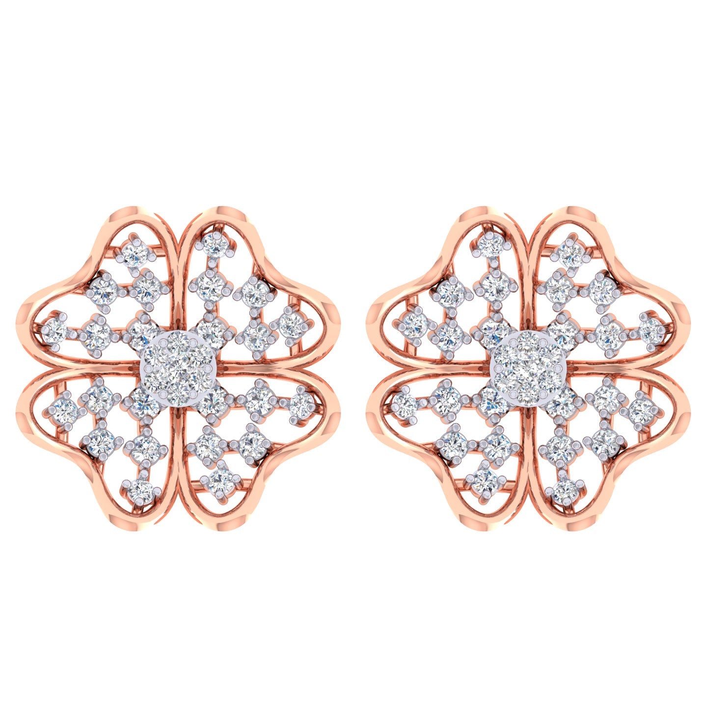 Rosa Diamond Stud Earrings