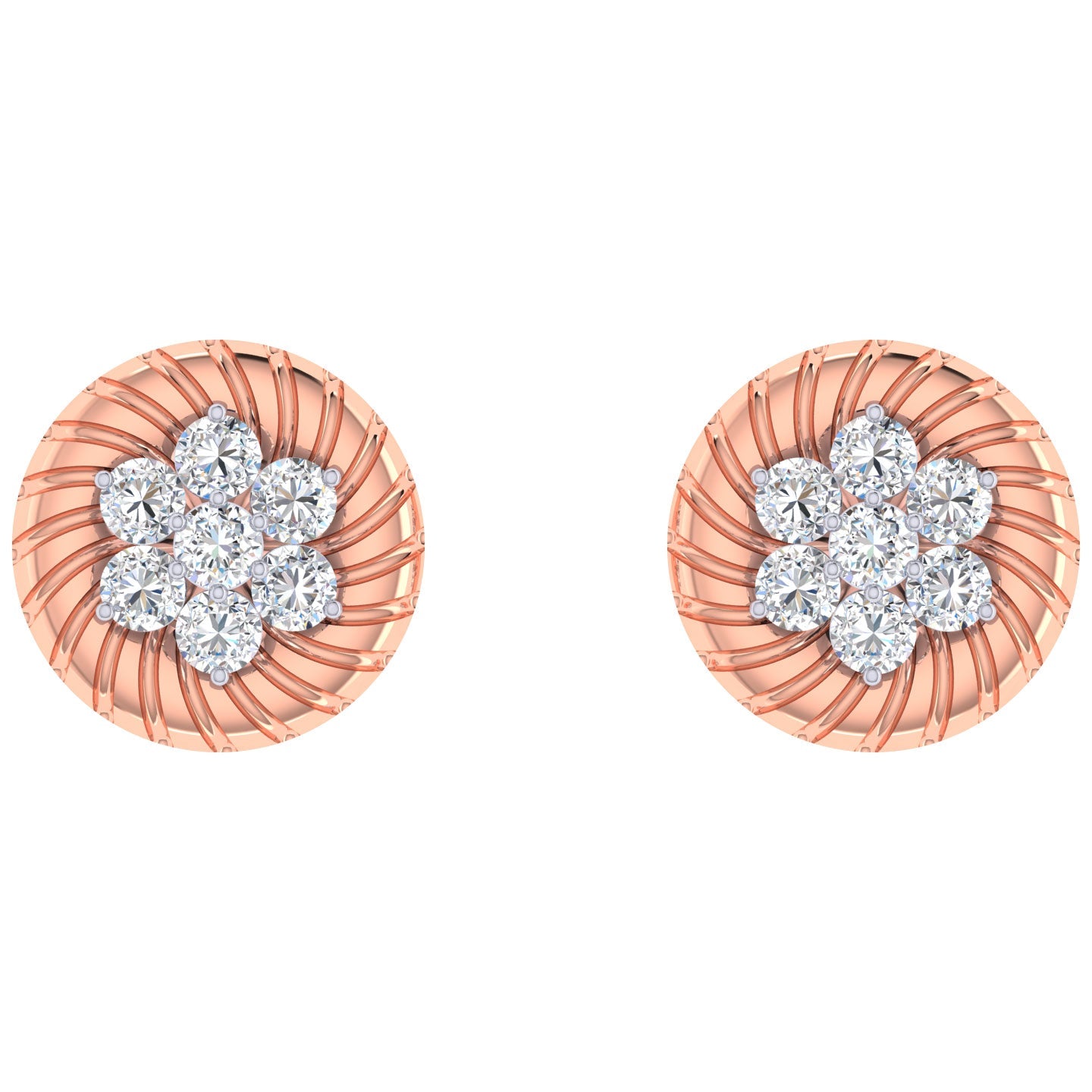 Irine Round Diamond Studs