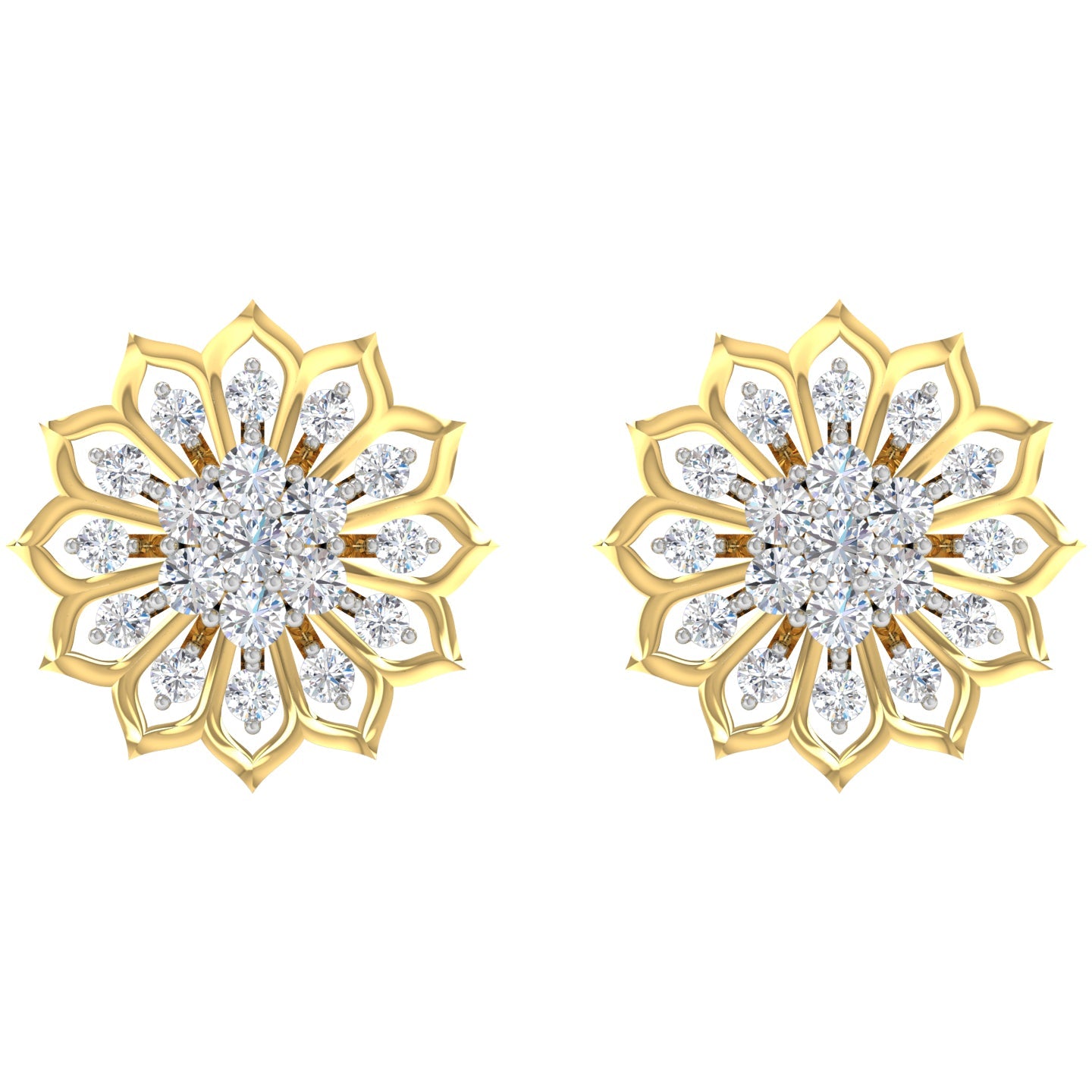 Monique Flower Diamond Earrings