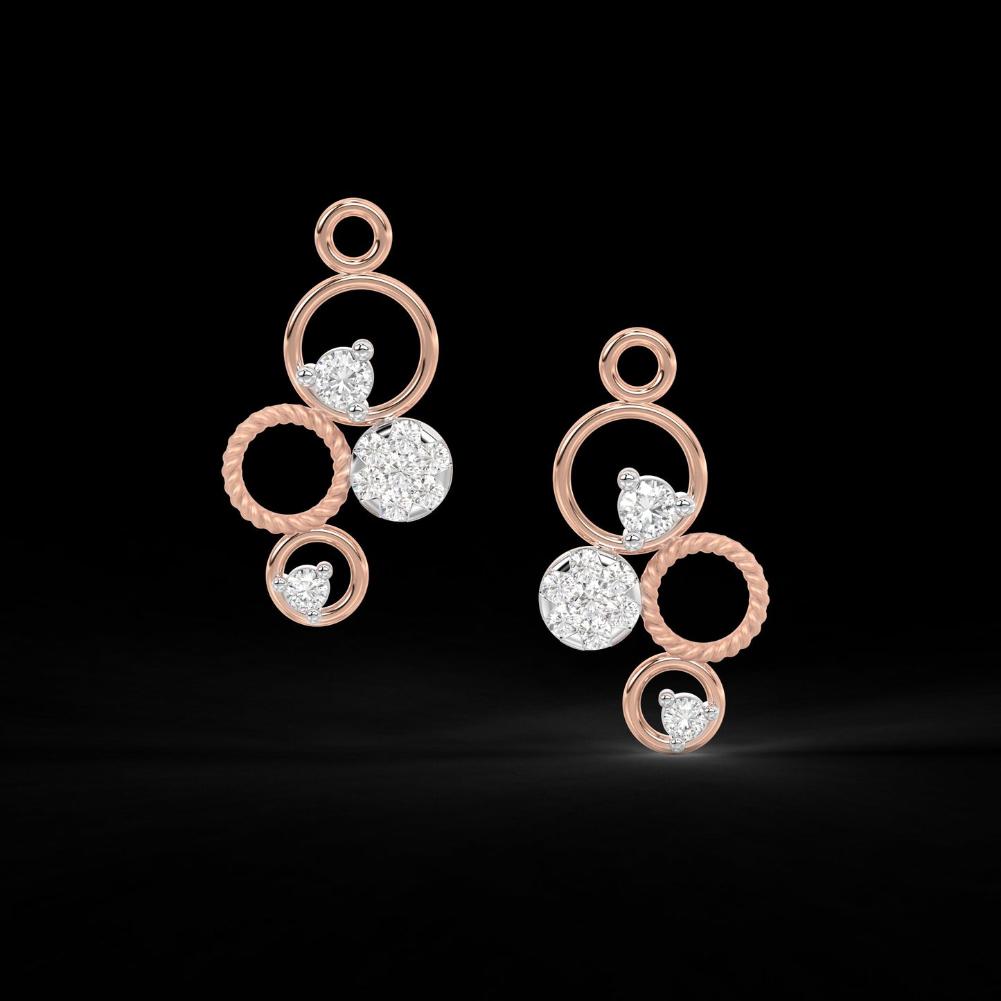 Diamond Earring for her in Rose Gold DER23026