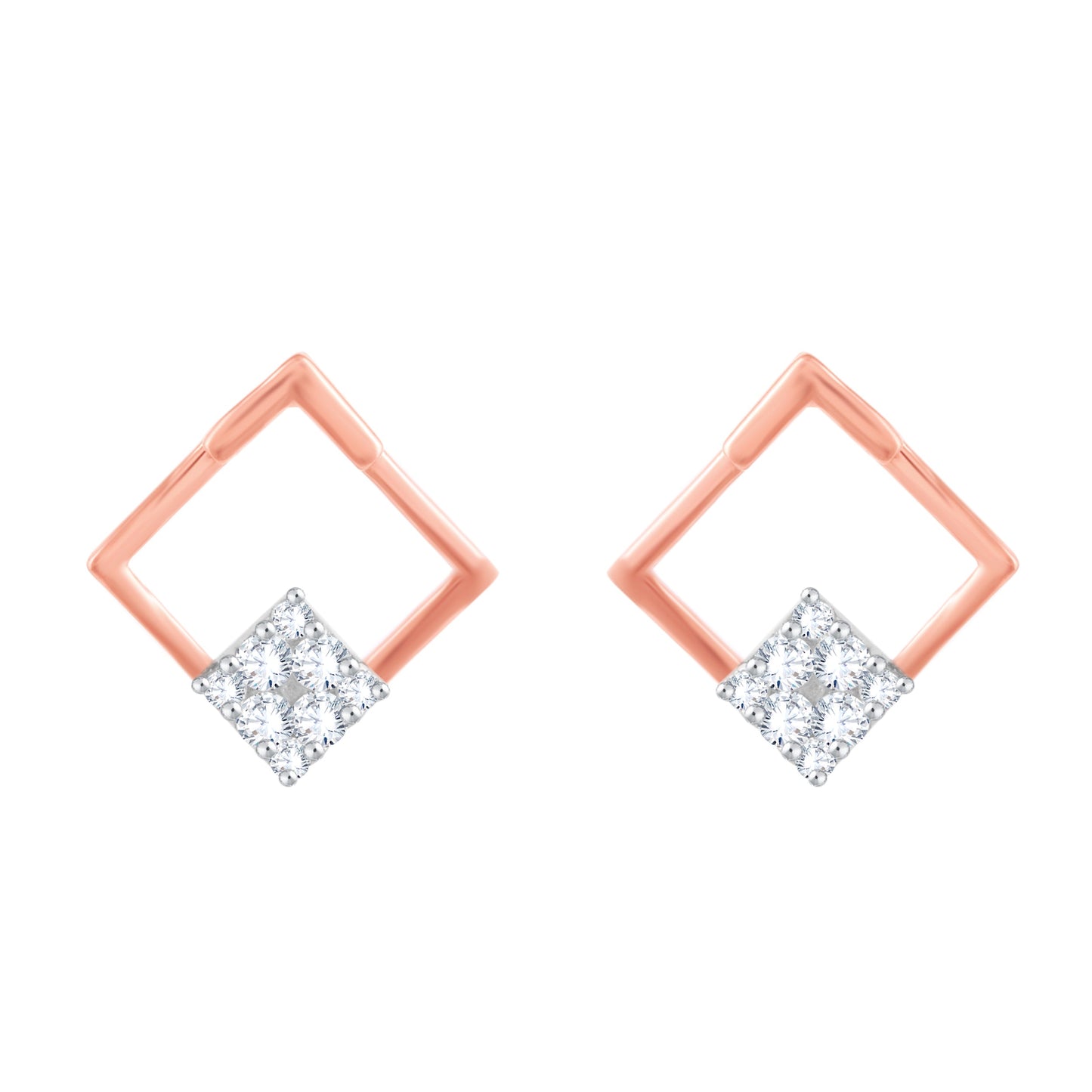 Diamond Earring for her in Rose Gold DER23757