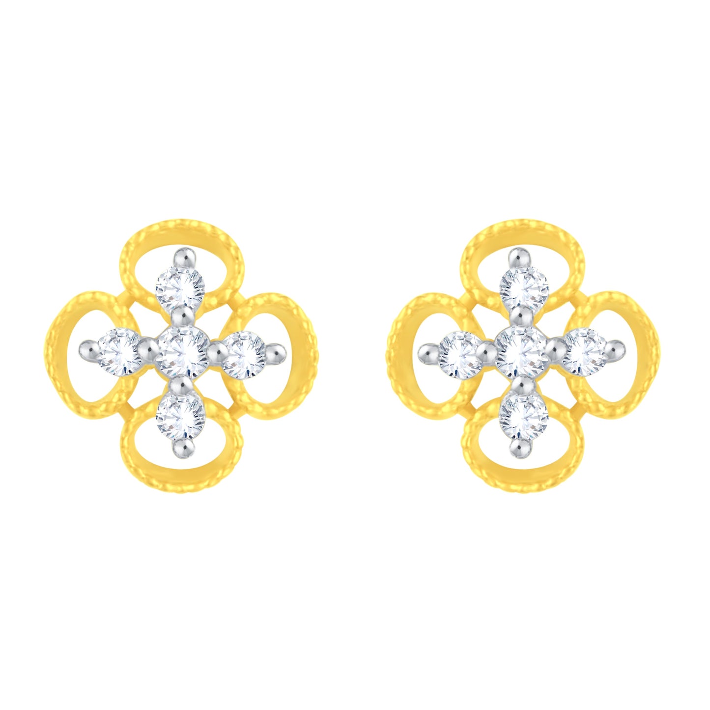 Diamond Earring for her in Yellow Gold DER23771