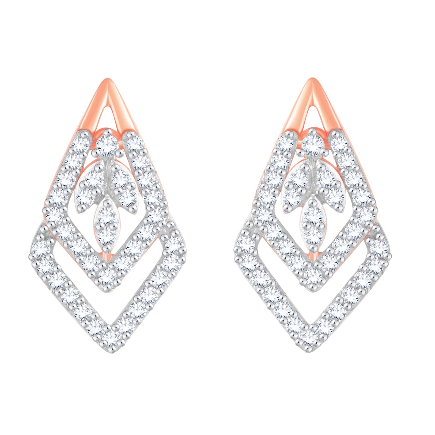 Diamond Earring for her in Rose Gold DER23783