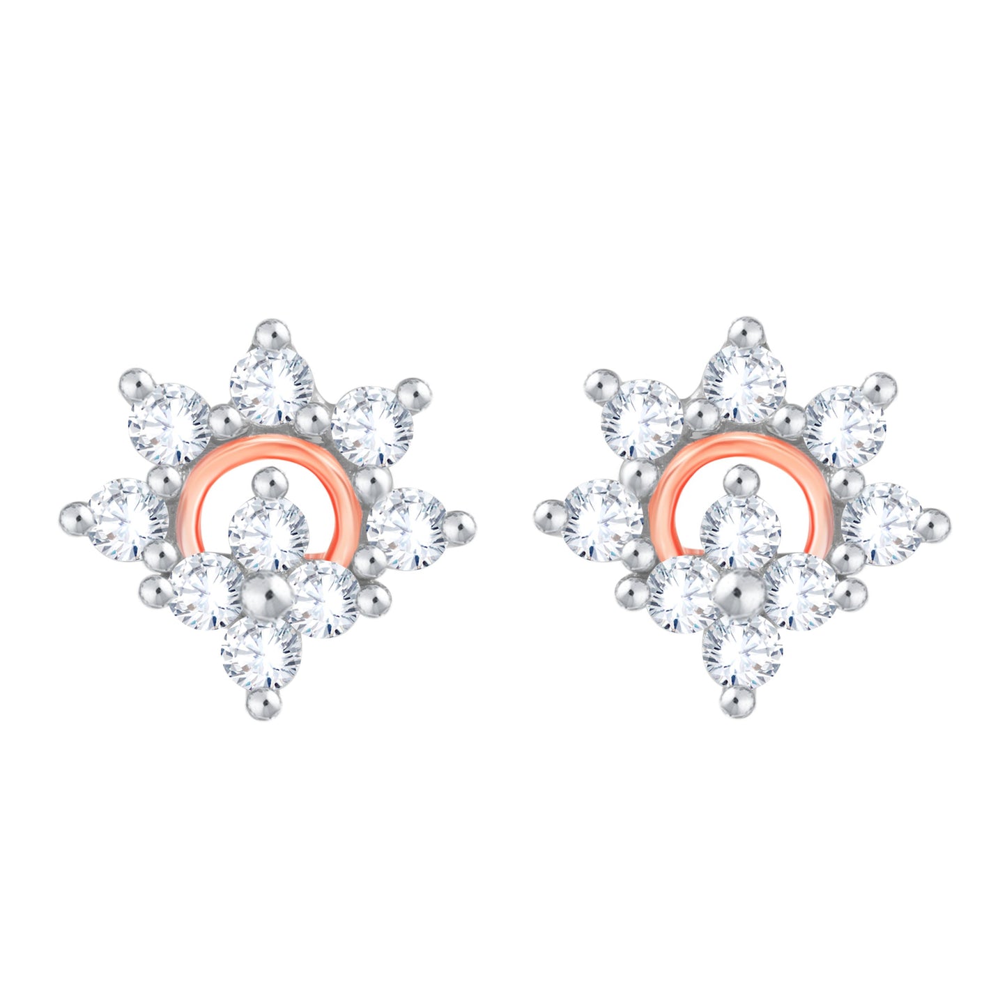 Diamond Earring for her in Rose Gold DER23784