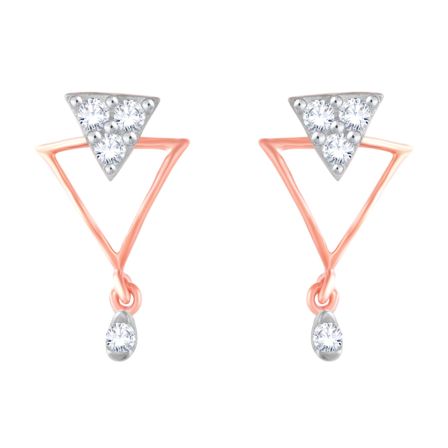 Diamond Earring for her in Rose Gold DER23795