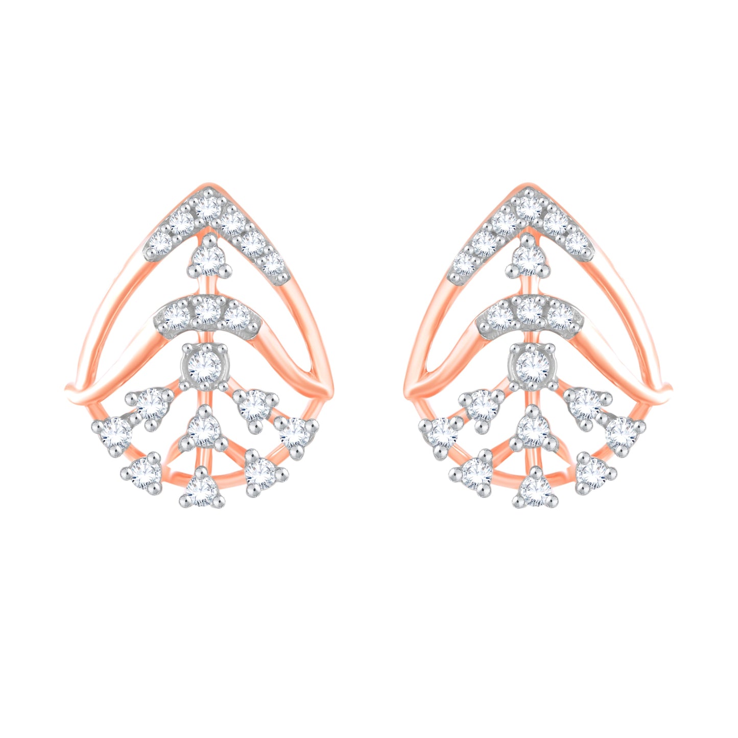 Diamond Earring for her in Rose Gold DER23820