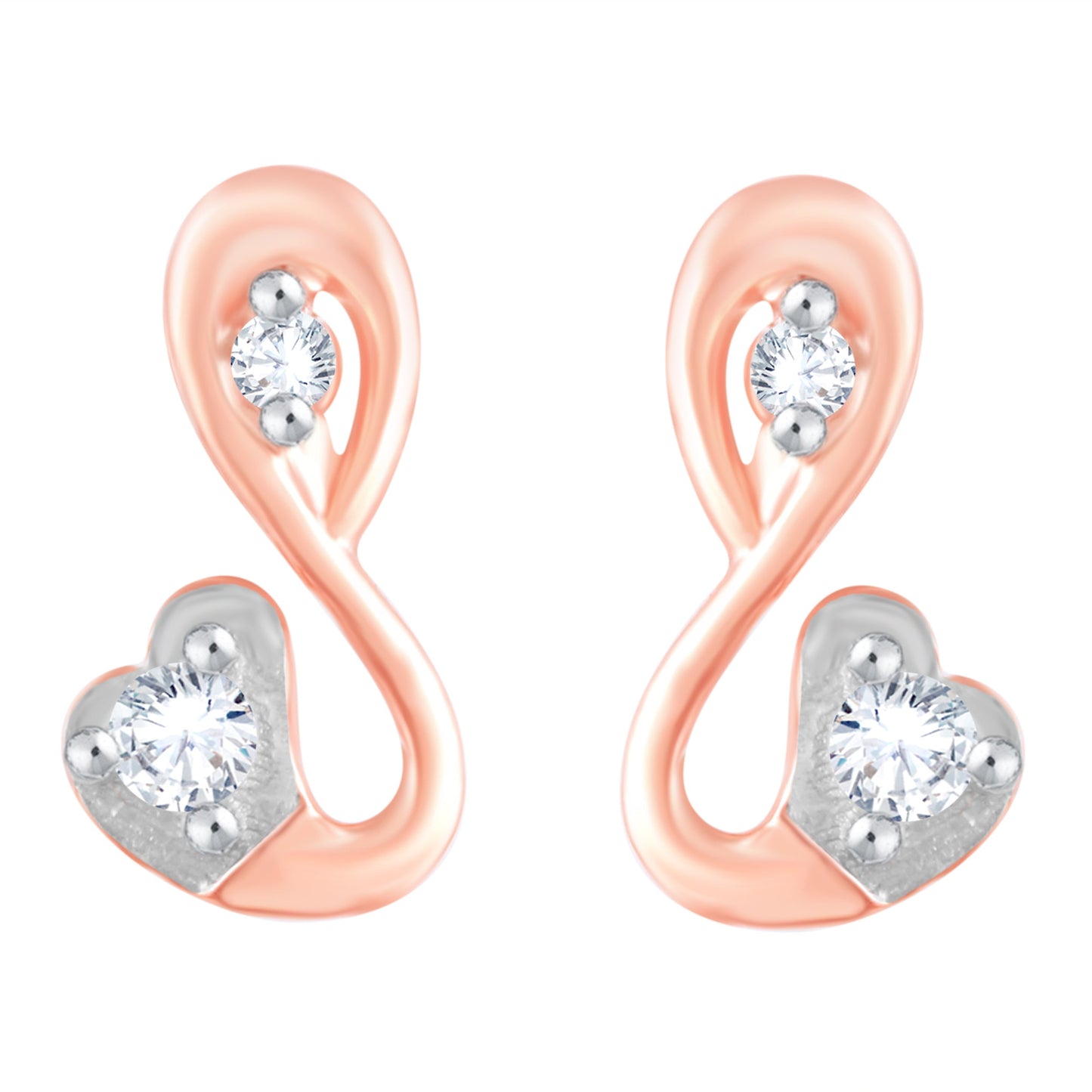 Diamond Earring for her in Rose Gold DER23834