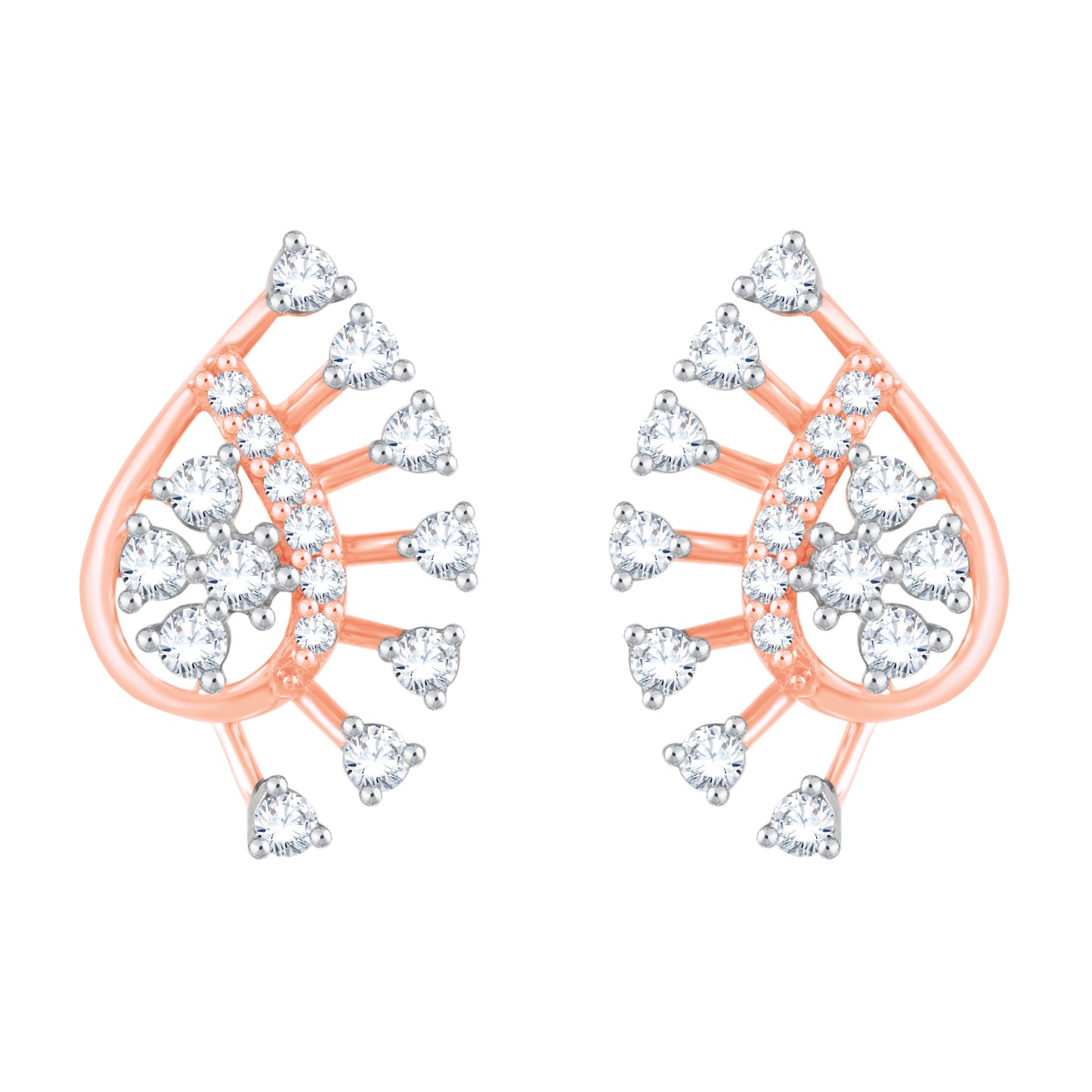 Diamond Earring for her in Rose Gold DER23870