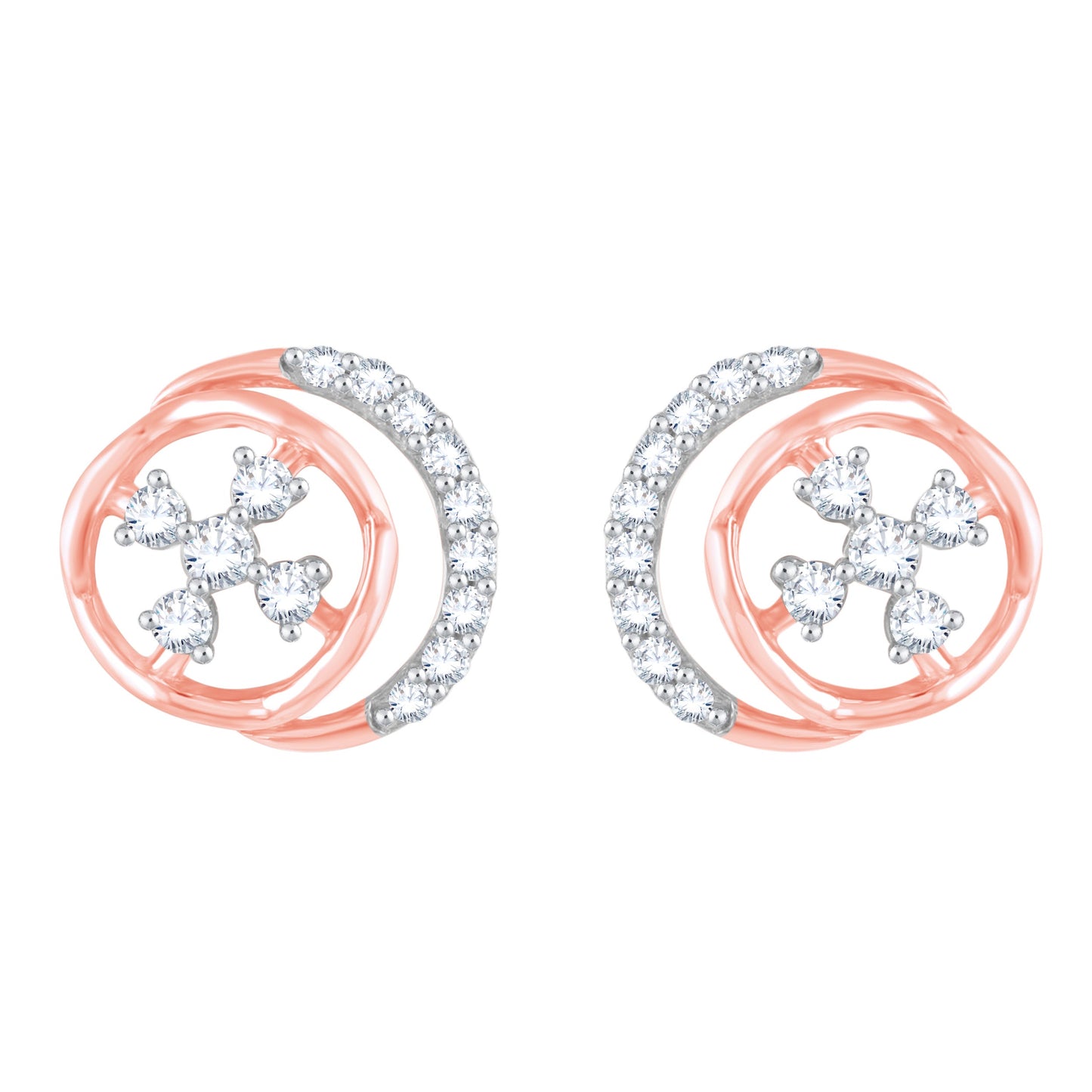Diamond Earring for her in Rose Gold DER23872