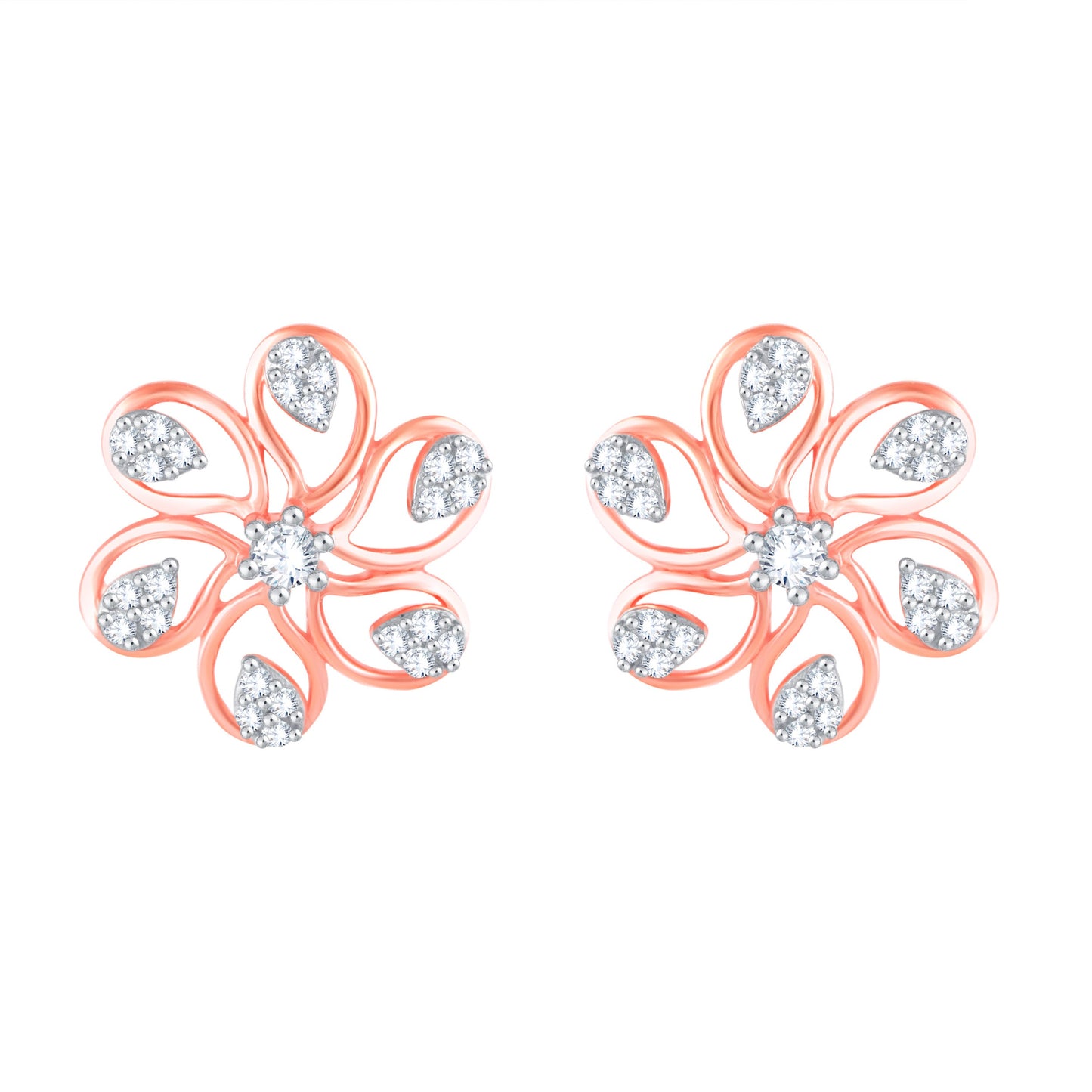 Diamond Earring for her in Rose Gold DER23883