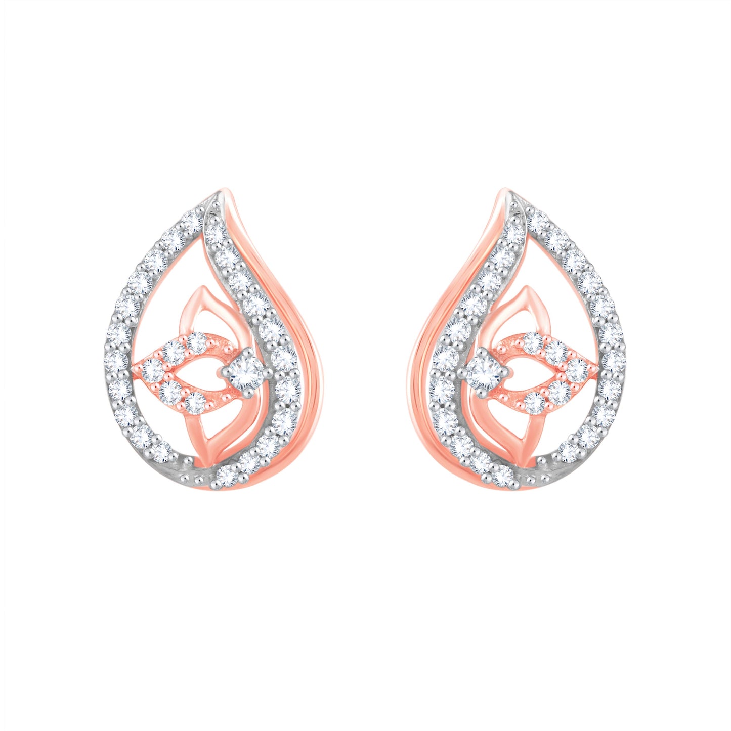 Diamond Earring for her in Rose Gold DER23893