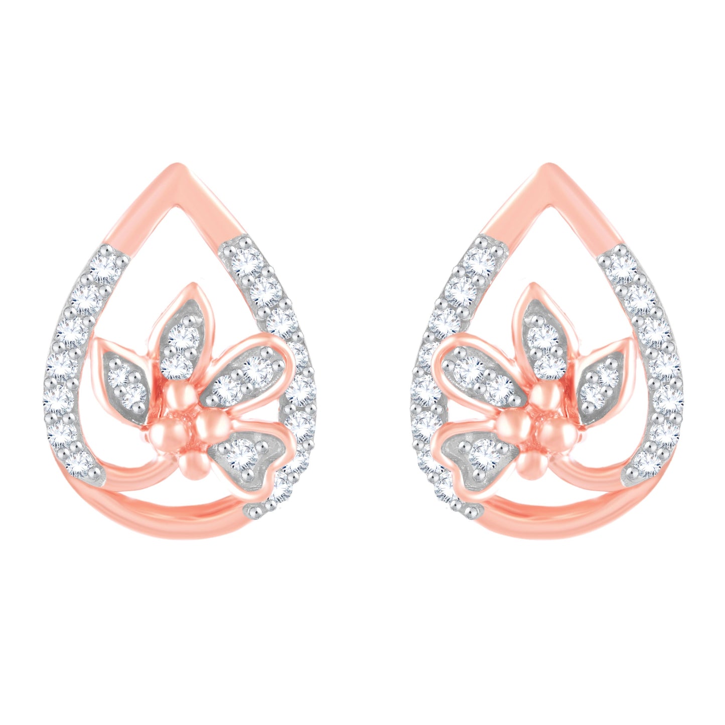 Diamond Earring for her in Rose Gold DER23899