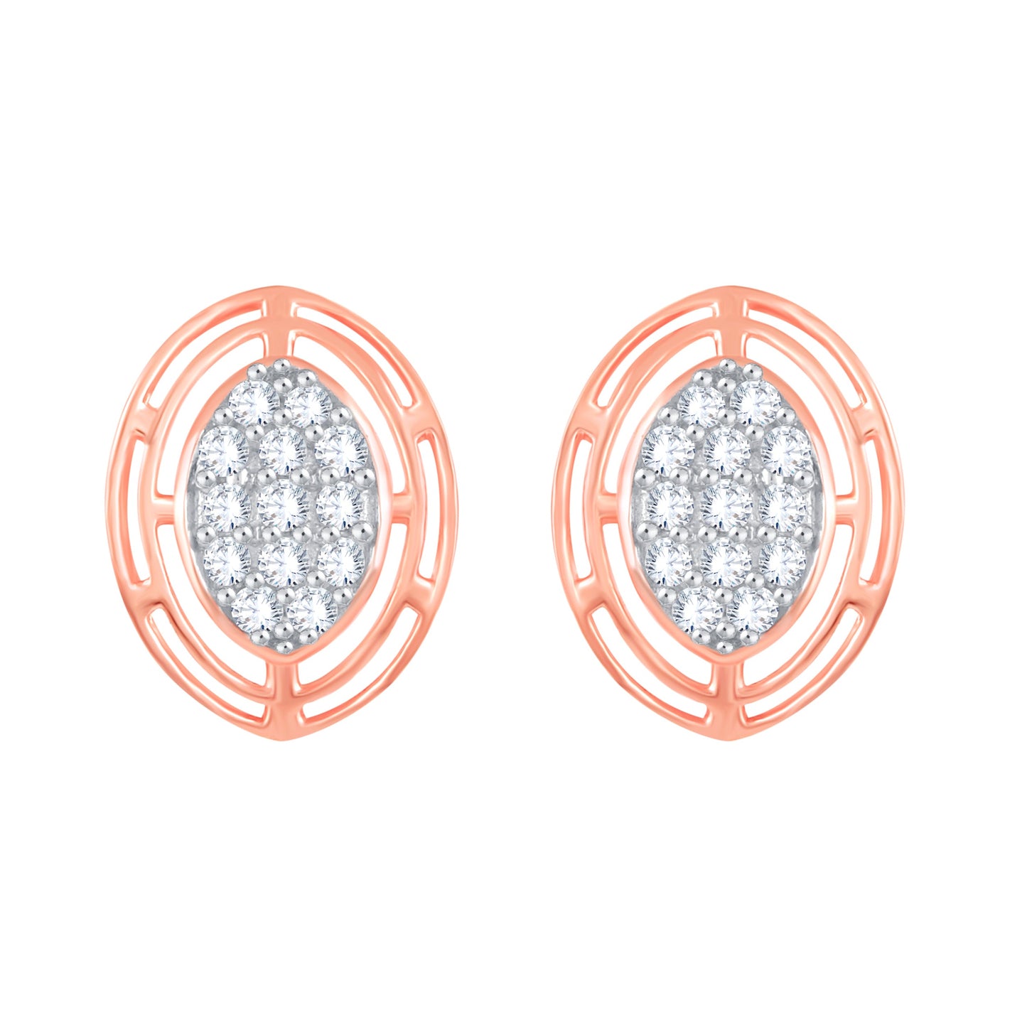 Diamond Earring for her in Rose Gold DER23904