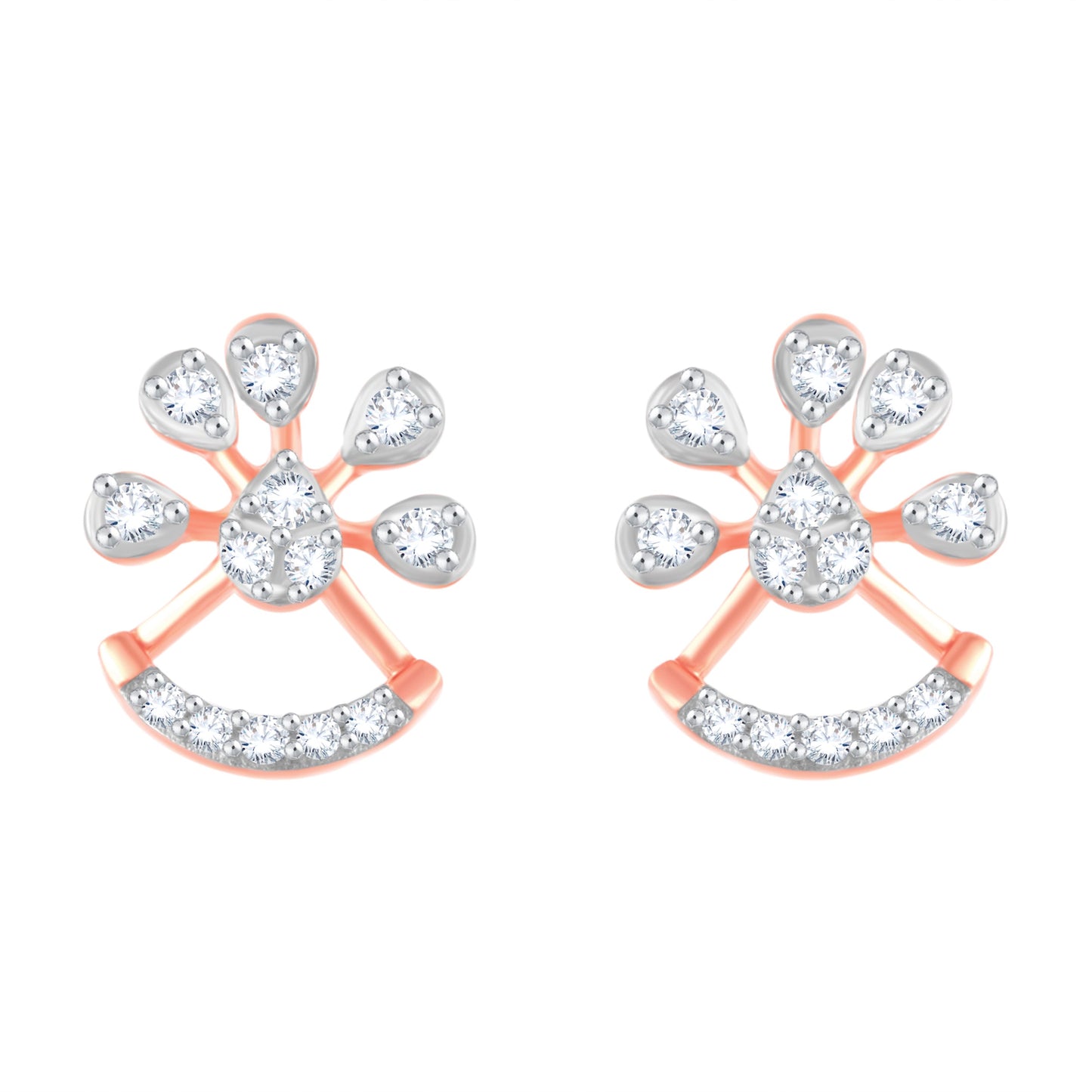 Diamond Earring for her in Rose Gold DER23909