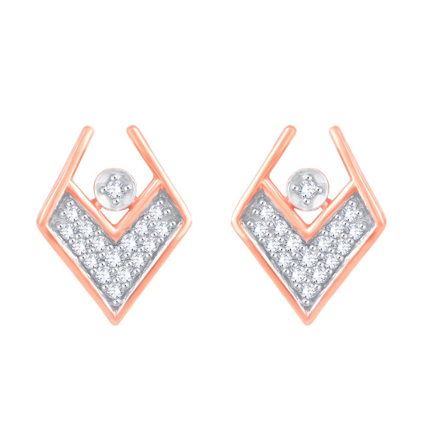 Diamond Earring for her in Rose Gold DER23929