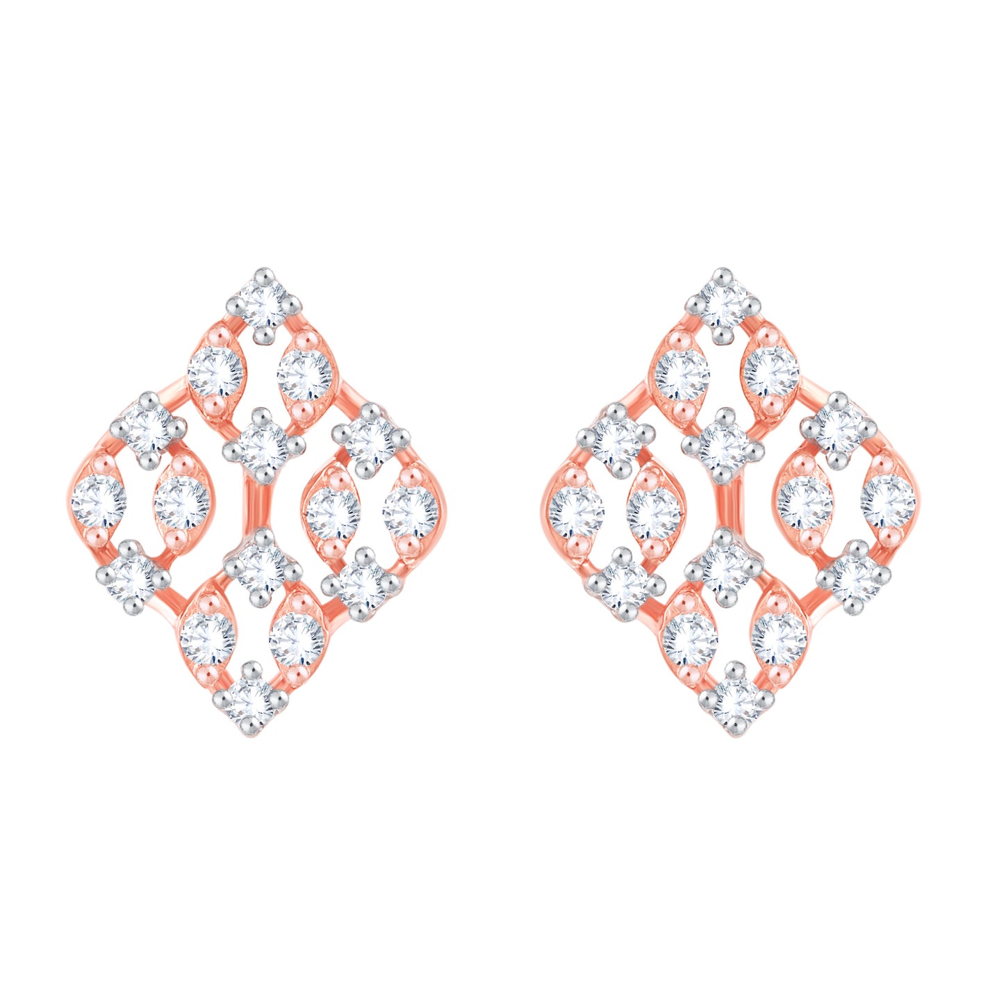 Diamond Earring for her in Rose Gold DER23931