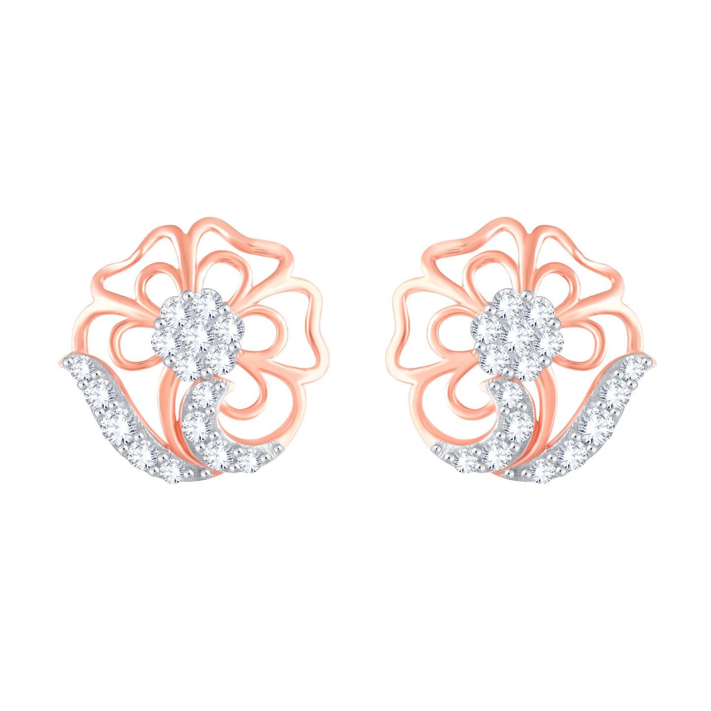 Diamond Earring for her in Rose Gold DER23932