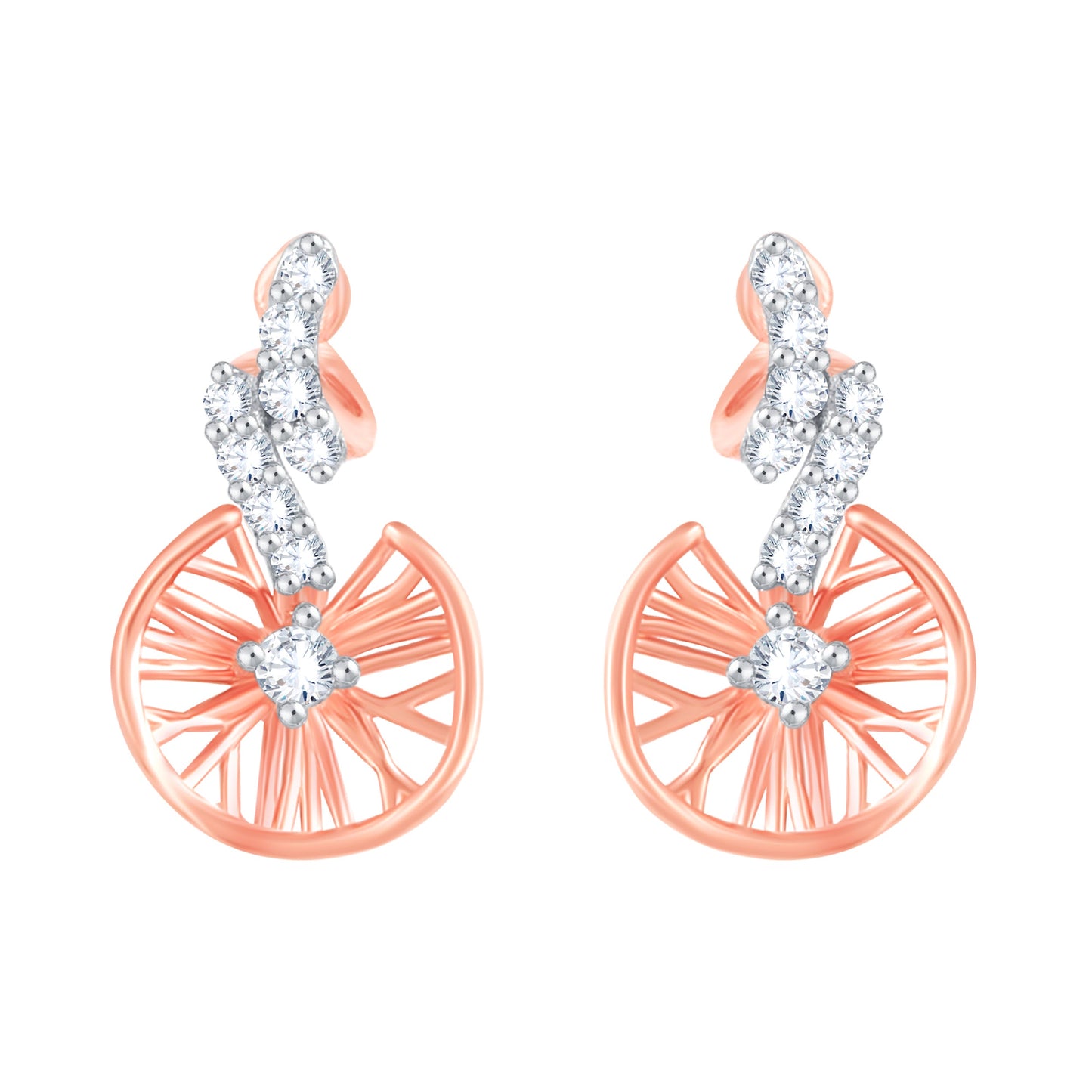 Diamond Earring for her in Rose Gold DER23941