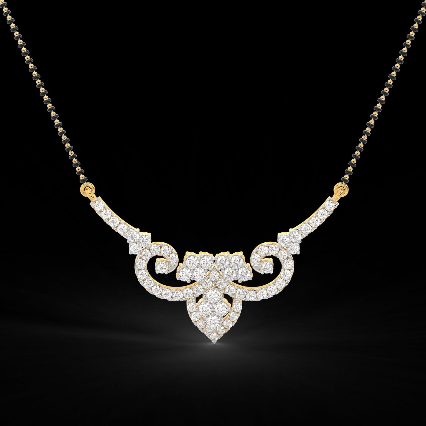 Diamond Tanmaniya for her in Yellow Gold DNK21063