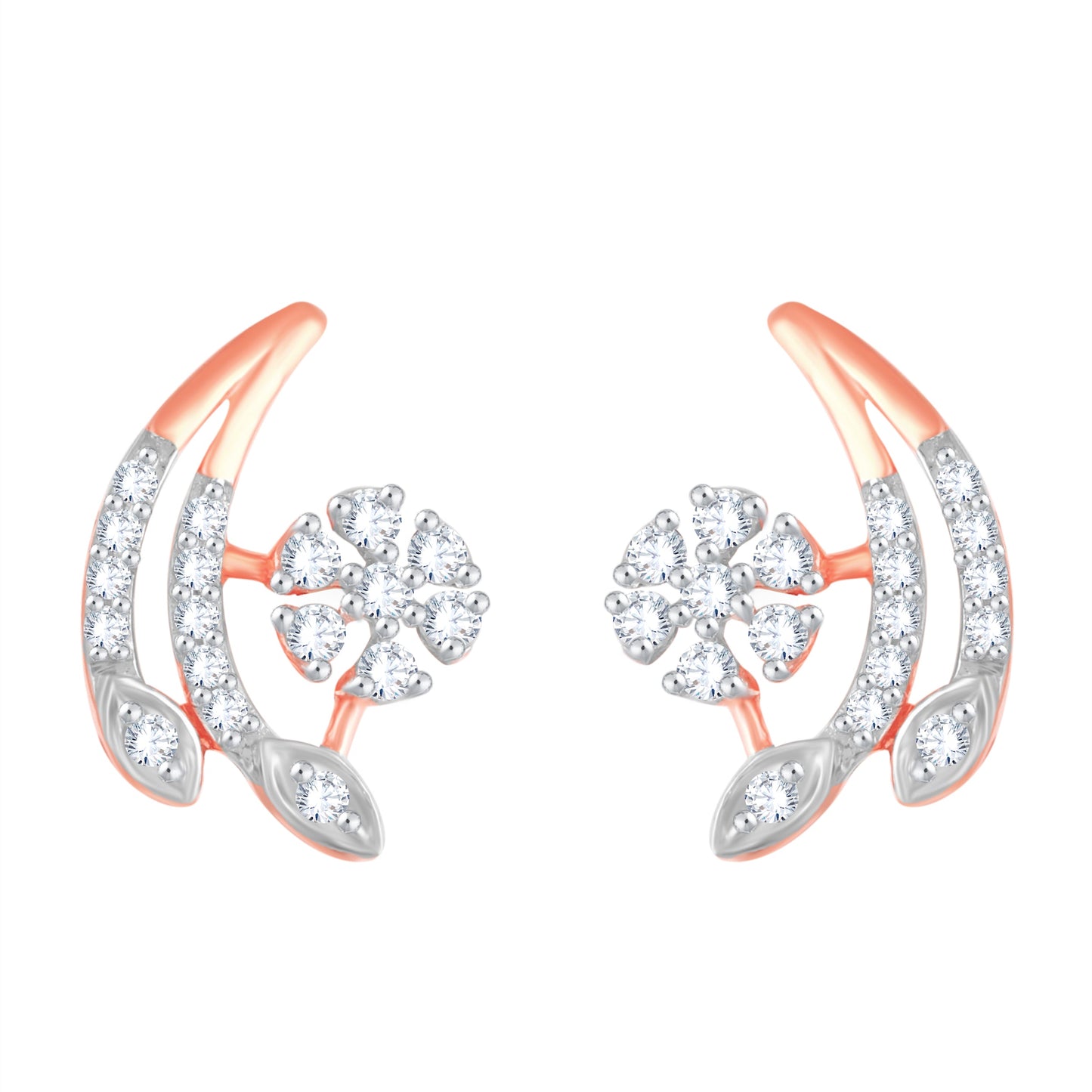 Diamond Earring for her in Rose Gold DPE23003