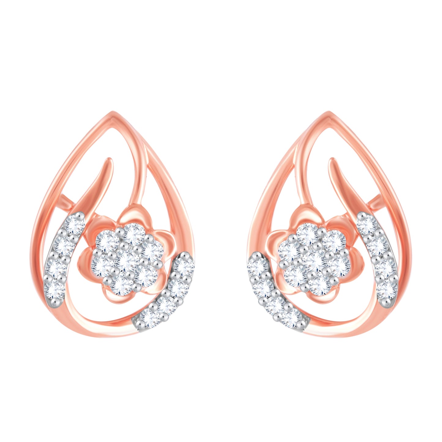 Diamond Earring for her in Rose Gold DPE23016
