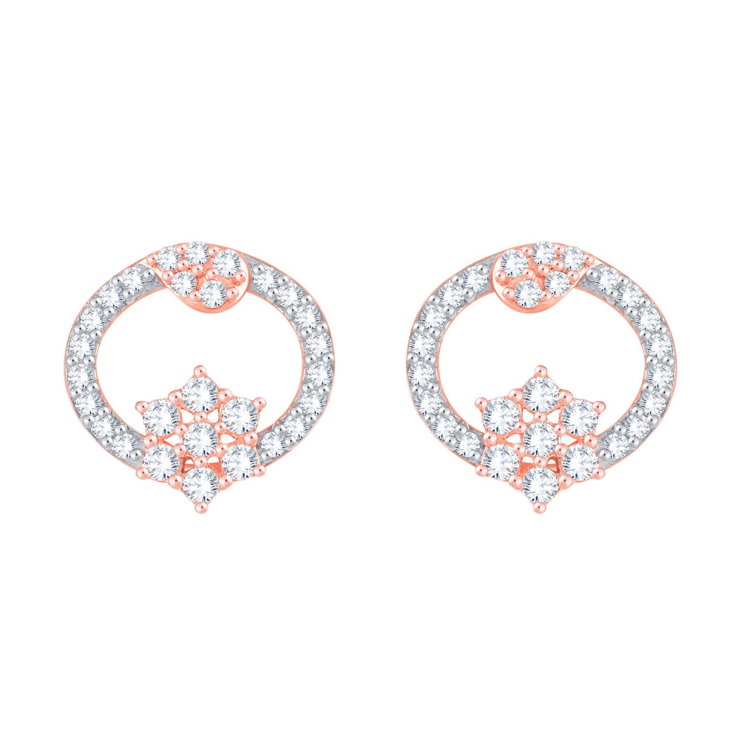 Diamond Earring for her in Rose Gold DPE23030