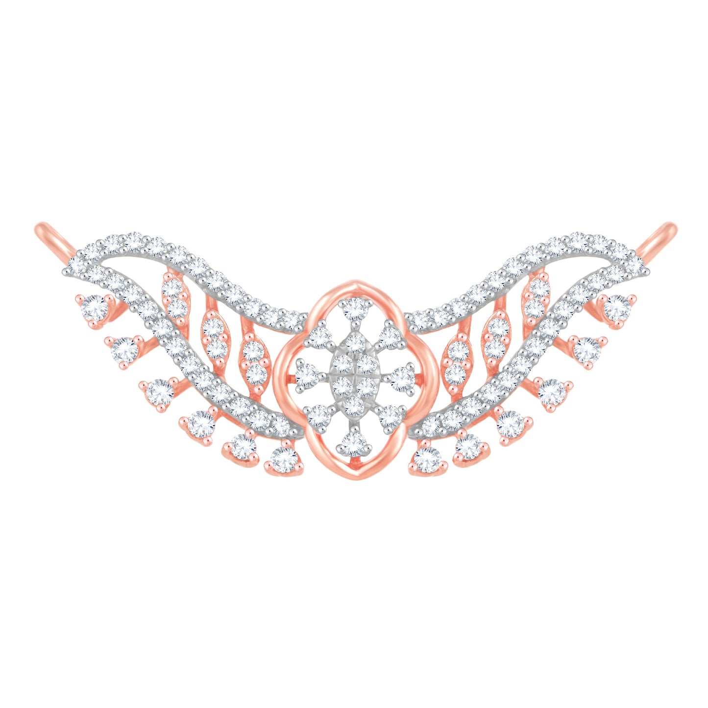Diamond Mangalsutra Pendant for her in Rose Gold DTN22067