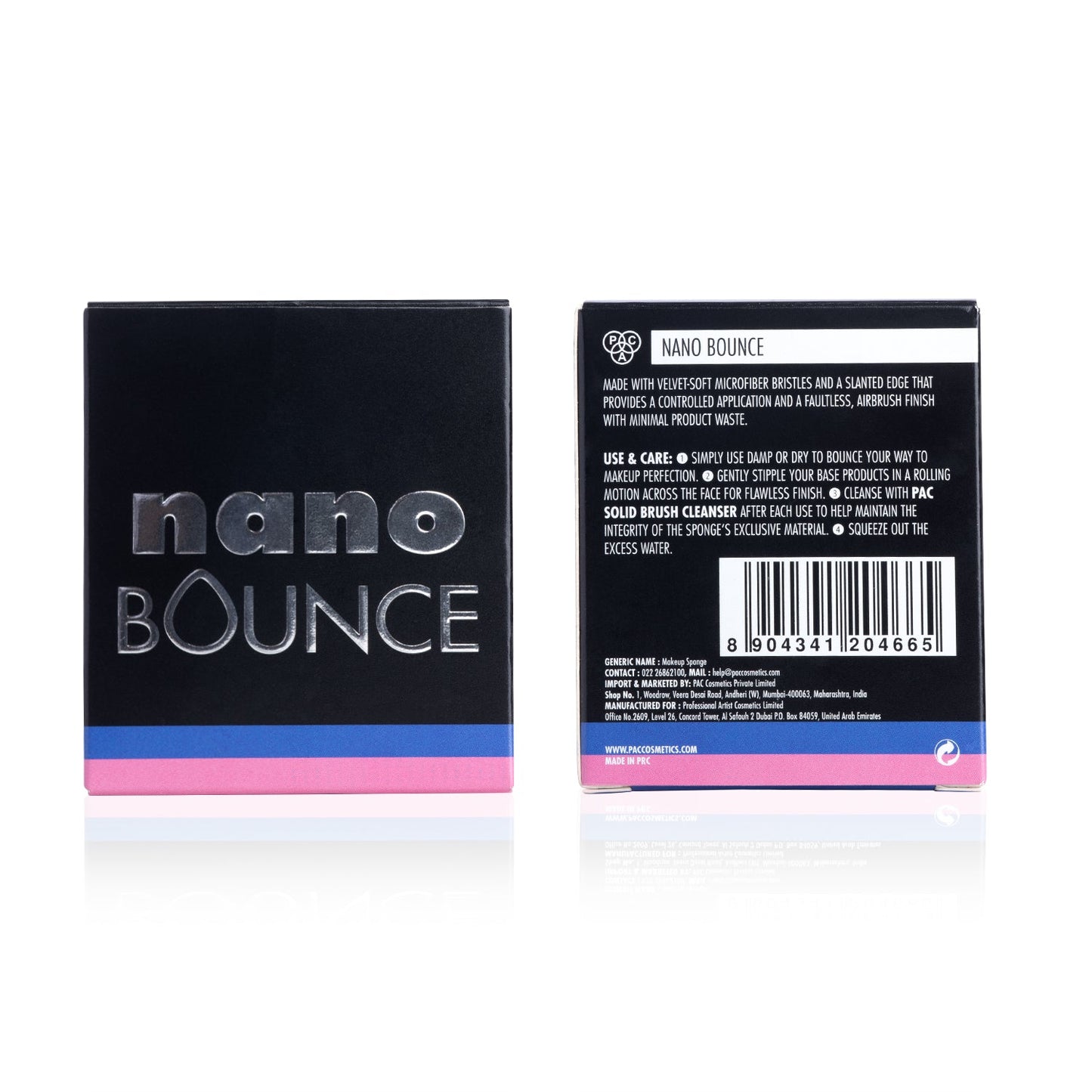 PAC Cosmetics Nano Bounce (Water Drop Cut, Olive Cut) (Blue, Pink) (2 Pcs)
