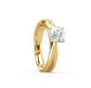 Julia Cross-over Solitaire Ring