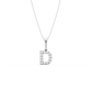 D Alphabet Diamond Pendant