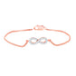 Diamond Bracelet for her in Rose Gold - DBR22014-6.5