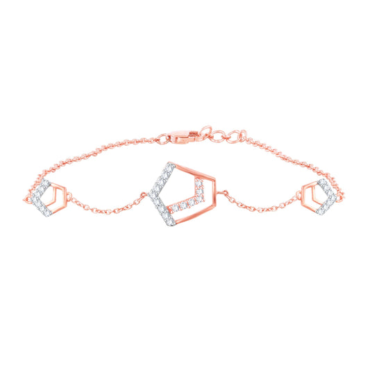 Diamond Ladies Bracelet for her in Rose Gold DBR23028