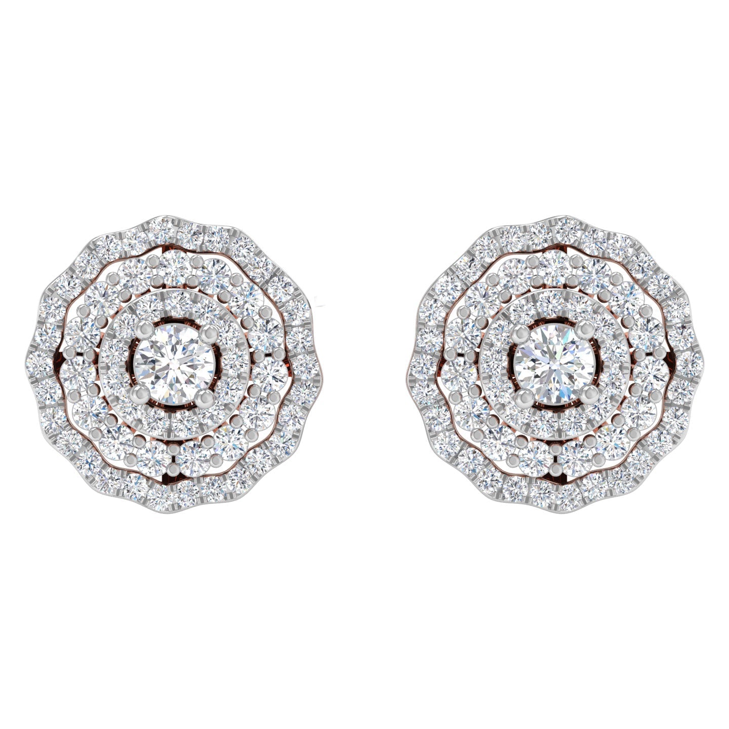 Gina Flower Diamond Earrings