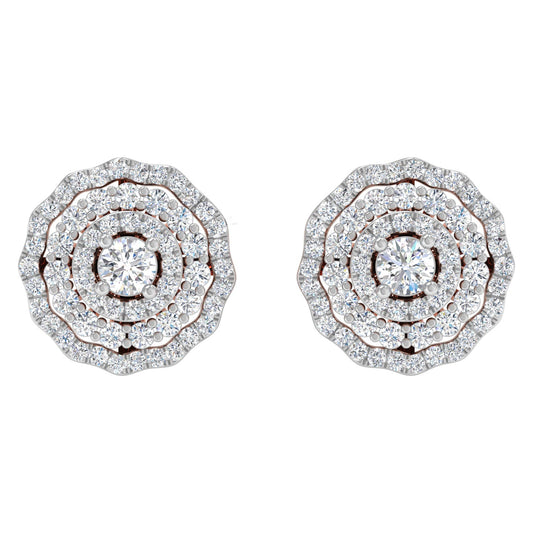 Gina Flower Diamond Earrings