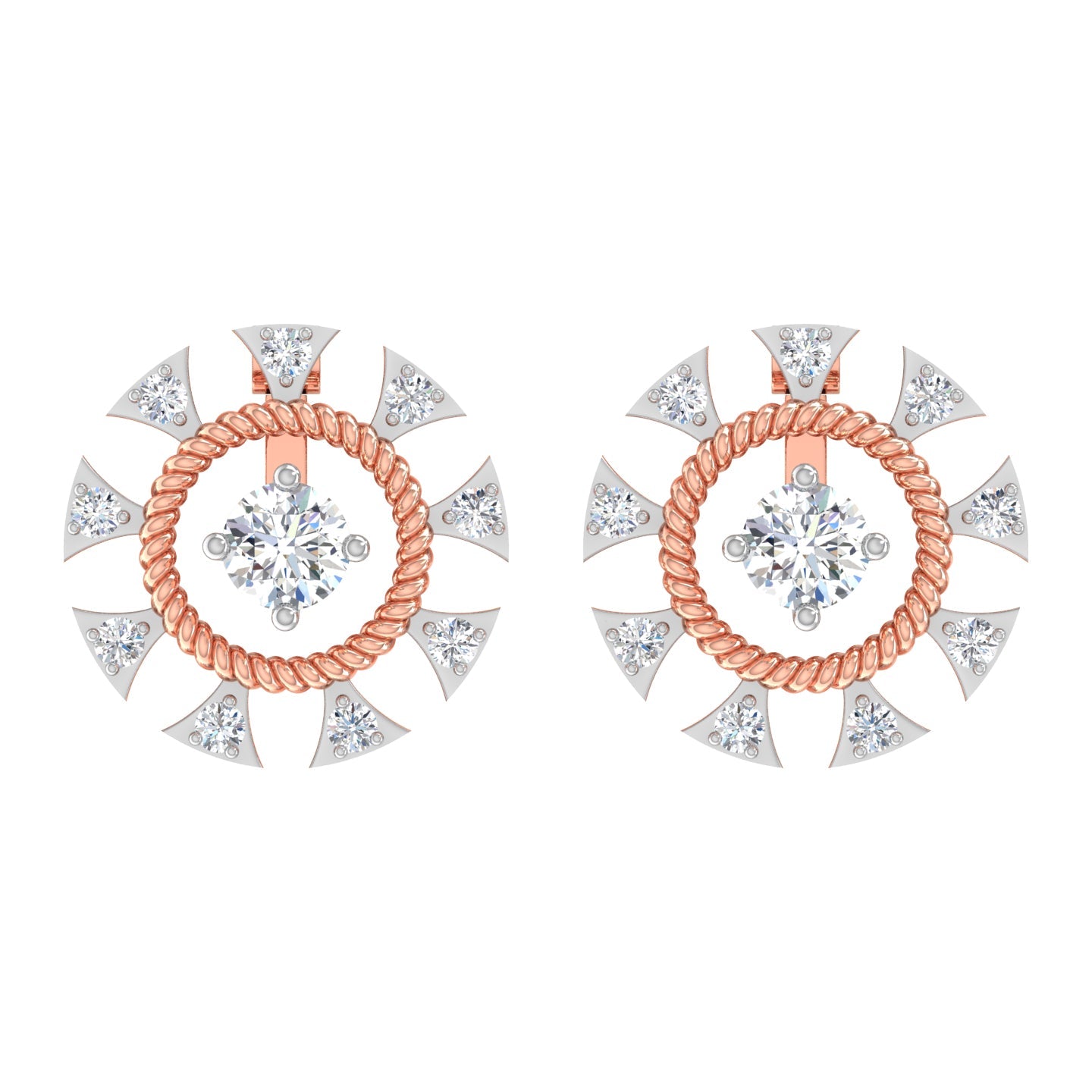 Teresia Round Diamond Earrings