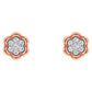 Darya Floral Diamond Stud Earrings