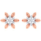 Callie Flower Diamod Stud Earrings