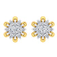 Benca Floral Diamond Stud Earrings