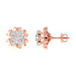 Anya Floral Diamond Stud Earrings