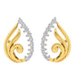Willa Leaf Diamod Stud Earrings