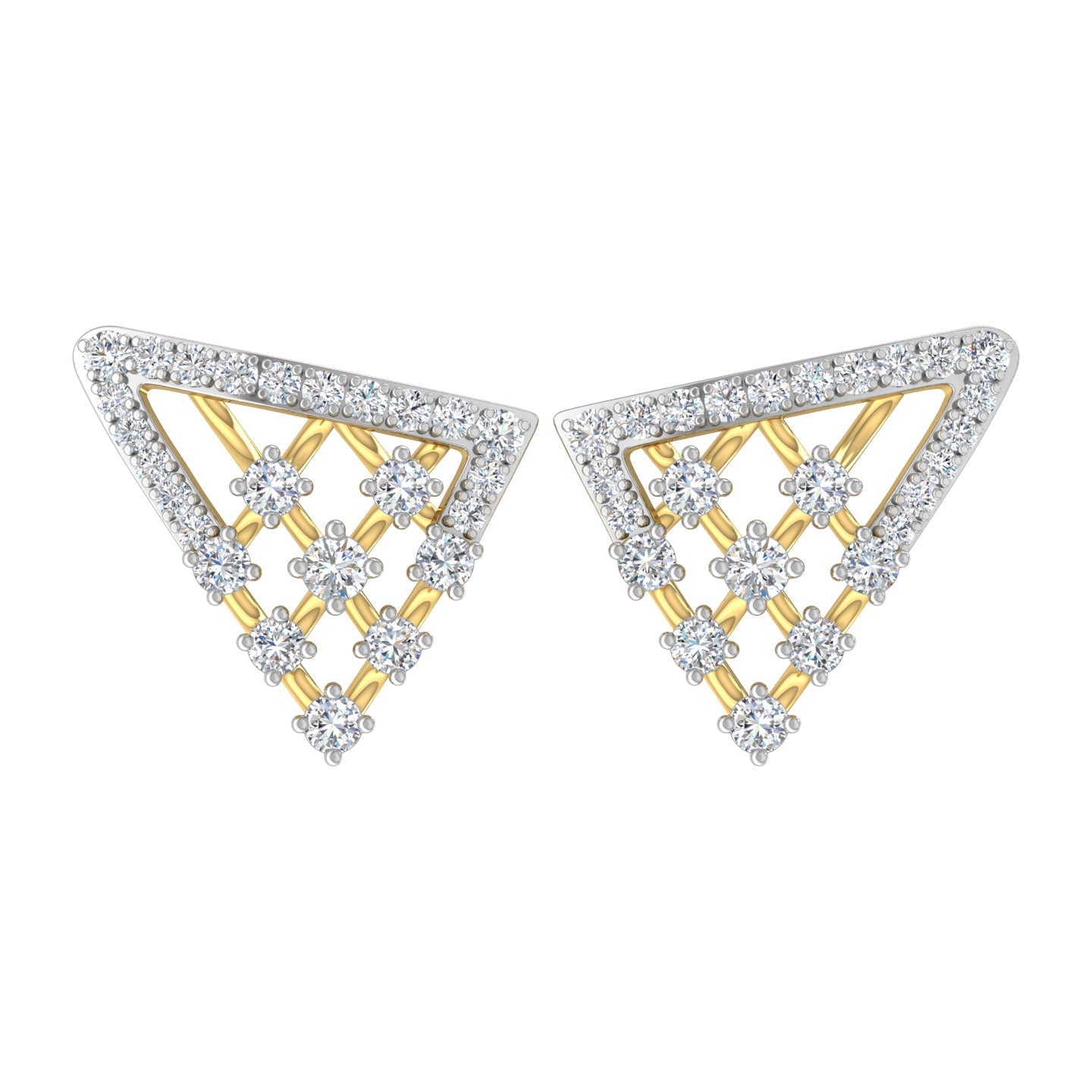 Lisa Triangle Diamond Stud Earring
