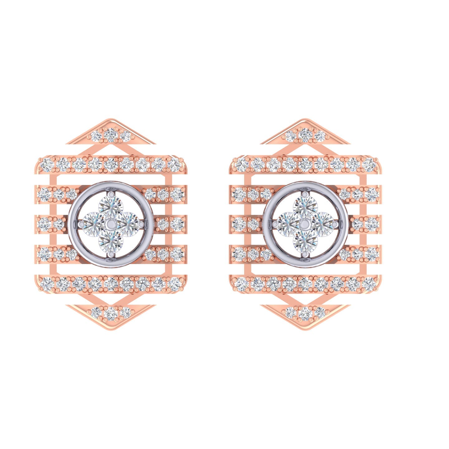Melania Diamond Stud Earrings