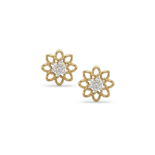 Skye Diamond Flower Earrings