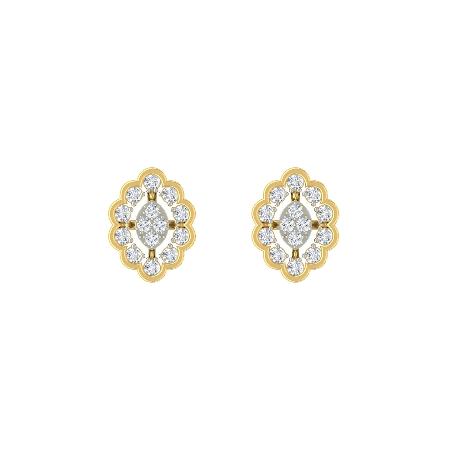 Alma Diamond Stud Earrings