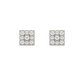 Square Shaped Diamond Earrings