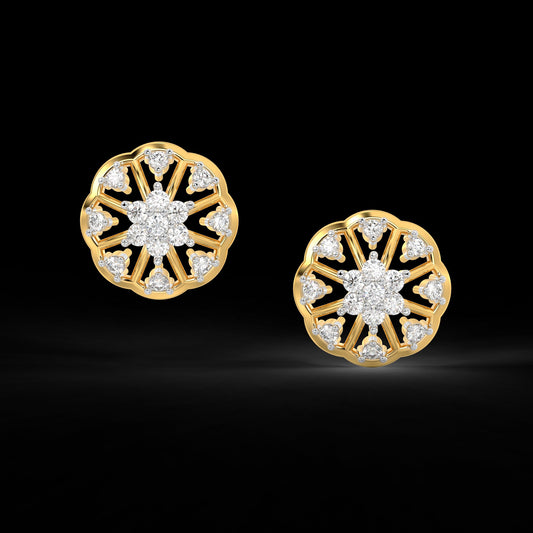 Diamond Earring for her in Yellow Gold DER23022