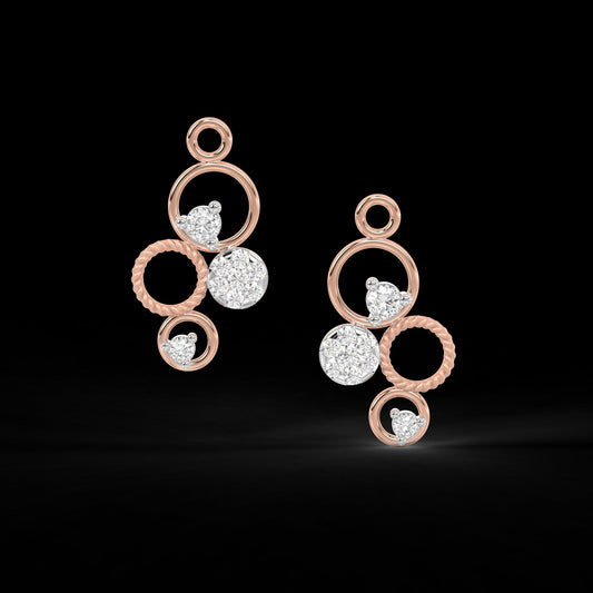 Diamond Earring for her in Rose Gold DER23026