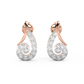 Diamond Earring for her in White & Rose Gold DER23084
