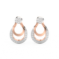 Diamond Earring for her in Rose & White Gold DER23087
