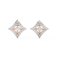 Diamond Earring for her in White & Rose Gold DER23121